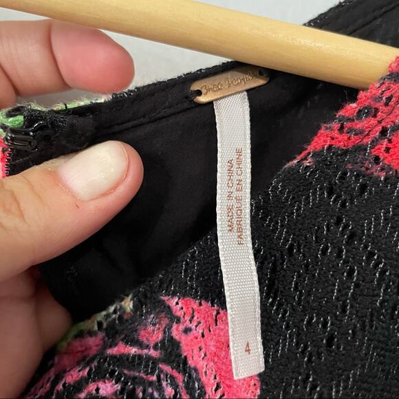 Free People black rose for and flare mini dress Vampire Diaries TV size 4 - Picture 8 of 12